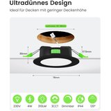 ALUSSO 4x 78 mm vgradni LED reflektor 4 W 3CCT | Shoptok.si