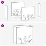  Vrtna saksija Antracit 50 x 30 x 49 cm Čelična vrata - Antracit 50 x 30 x 49 cm 1 | shoptok.hr