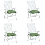  Jastuci za stolice 4 kom s uzorkom lišća 40x40x7 cm od tkanine | shoptok.hr