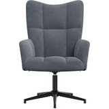  Stolica za opuštanje tamnosiva baršunasta | shoptok.hr