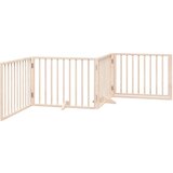  Vrata za pse s vratima sklopiva 4 panela 320 cm drvo topole | shoptok.hr