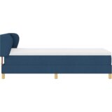  Postelja s pomično podlago in vzmetnico v modri barvi, 100x200 cm, tkanina, (22052711) | Shoptok.si