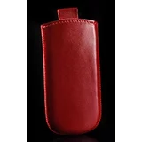 Univerzalna usnjena torbica 125x67mm - pravo usnje - rdeča