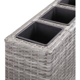  Povišena vrtna gredica s 4 posude 80x22x79 od poliratana siva | shoptok.hr
