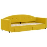  Dnevni krevet na razvlačenje s ladicama žuti 80 x 200 cm baršun | shoptok.hr