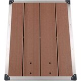 vidaXL Podstavek za zunanji tuš WPC nerjaveče jeklo 80x62 cm rjava | Shoptok.si
