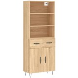 Maison Chic Visoka Komoda - Predalnik sonoma hrast 69,5x34x180 cm inženirski les, (21719092) | Shoptok.si