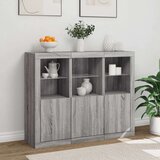 Komode s LED svjetlima 3 kom boja sivog hrasta | shoptok.hr