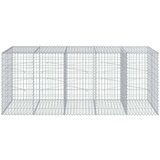 vidaXL Gabionska košara s pokrovom 250x100x100 cm pocinkano železo | Shoptok.si
