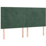  The Living Store Posteljno vzglavje 4 kosa temno zelen 80x5x78/88 cm žamet - Vzglavje, (21452126) | Shoptok.si