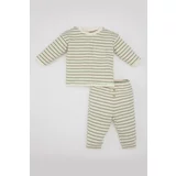 Defacto Baby Boy Striped Bottom Ribbed Camisole T-Shirt 2 Set