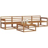  Set vanjskih sofa 5 pcs Prirodna Čvrsto drvo akacije | Eponuda.com