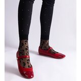 Gemre Red ballerinas with patent toe fastened with Velcro Jaures | shoptok.hr
