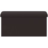  Sklopiva klupa za pohranu Smeđa 180 kg 80 L 77 x 38 x 38 cm PVC | shoptok.hr