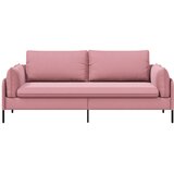 SOFA za 3 osobe Ružičasta 222 x 81 x 89 cm Baršun | shoptok.hr