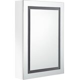 LED kupaonski ormarić s ogledalom sjajni bijeli 50 x 13 x 70 cm | shoptok.hr