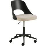 MID.YOU VRTLJIVI STOL kovina, tekstil, leseni material črna, bež | Shoptok.si