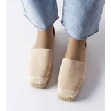 Gemre Beige espadrilles with a glitter insert Myasia | shoptok.hr