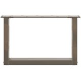  Noge za stolić U-oblika 2 kom Prirodni čelik 50x(30-31) cm | shoptok.hr