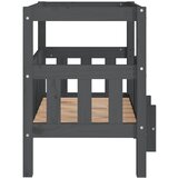  Krevet za pse sivi 65,5x50,5x70 cm od masivne borovine | shoptok.hr