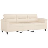  3-dijelni set sofa s jastucima bež od mikrovlakana | Eponuda.ba