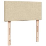 vidaXL Okvir kreveta s oprugama i madrac krem 80x200 cm od tkanine | shoptok.hr