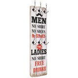 vidaXL Stenski obešalnik s 6 kljukicami 120x40 cm MEN LADIES, (21050305) Cene