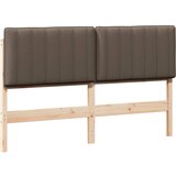 vidaXL Tapecirano vzglavje Rjava in taupe 150 cm Masivno borovo les, (5000109510) | Shoptok.si