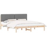  Krevetni okvir s tapiciranim uzglavljem Svijetlo siva Svjetlosiva 205.5 x 185.5 x 84.5 cm | shoptok.hr