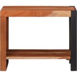 vidaXL Knjižna omara Rjava, Črna 50 x 30 x 40 cm Masiven les akacije | Shoptok.si