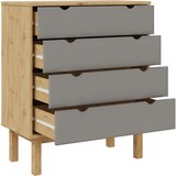  Ladičar OTTA smeđe-sivi 76,5 x 39,5 x 90 cm od masivne borovine | Eponuda.com