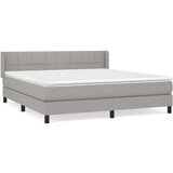  Box spring postelja z vzmetnico svetlo siva 180x200 cm blago, (20790125) | Shoptok.si