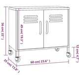 vidaXL Omara za shranjevanje mornarsko modra 60x35x49 cm jeklo | Shoptok.si