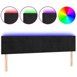  Uzglavlje crno 200x5x78/88 cm baršunasto | shoptok.hr