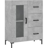  Visoka komoda siva betona 69,5x34x180 cm od konstruiranog drva | shoptok.hr