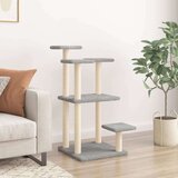 vidaXL Grebalica za mačke s platformama svjetlosiva 98 5 cm | shoptok.hr