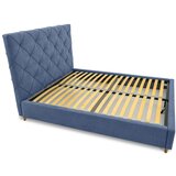 Scandic Plavi tapecirani bračni krevet s prostorom za odlaganje s podnicom 140x190 cm Bee – | shoptok.hr