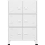  Industrijski sanduk za pohranu bijeli 75 x 40 x 115 cm metalni | shoptok.hr