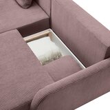 CARRYHOME SEDEŽNA GARNITURA, rebrasti žamet roza | Shoptok.si