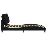  Okvir kreveta s LED svjetlima crni 140 x 200 cm od tkanine | shoptok.hr