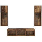 vidaXL TV stenske enote 5 pcs Črna Orehovina 60 x 30 x 30 cm | Shoptok.si