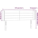  LED uzglavlje tamnoplavo 147x16x78/88 cm baršunasto | shoptok.hr