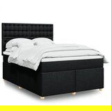 vidaXL Box spring postelja z vzmetnico črna 140x200 cm blago | Shoptok.si