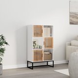  Visoka komoda bijela 70 x 35 x 125 cm od konstruiranog drva | shoptok.hr