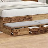  Ladice za krevet s ladicama Staro drvo 135 x 36,5 x 16,5 cm | shoptok.hr