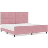  Krevet Ružičasti 200x200 cm Baršun | shoptok.hr