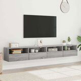  Zidni TV ormarići 2 kom boja sivog hrasta 100x30x30 cm drveni | shoptok.hr