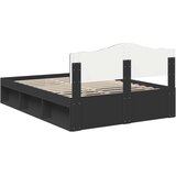  Krevetna konstrukcija Crna 140 x 200 cm Čvrsto borovo drvo | shoptok.hr