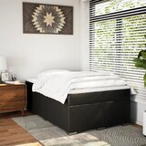  s oprugama i madracem crni 120x190 cm od umjetne kože | shoptok.hr