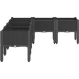  Vrtna sadilica s nogama crna 160 x 120 x 42 cm PP | Shoptok.si